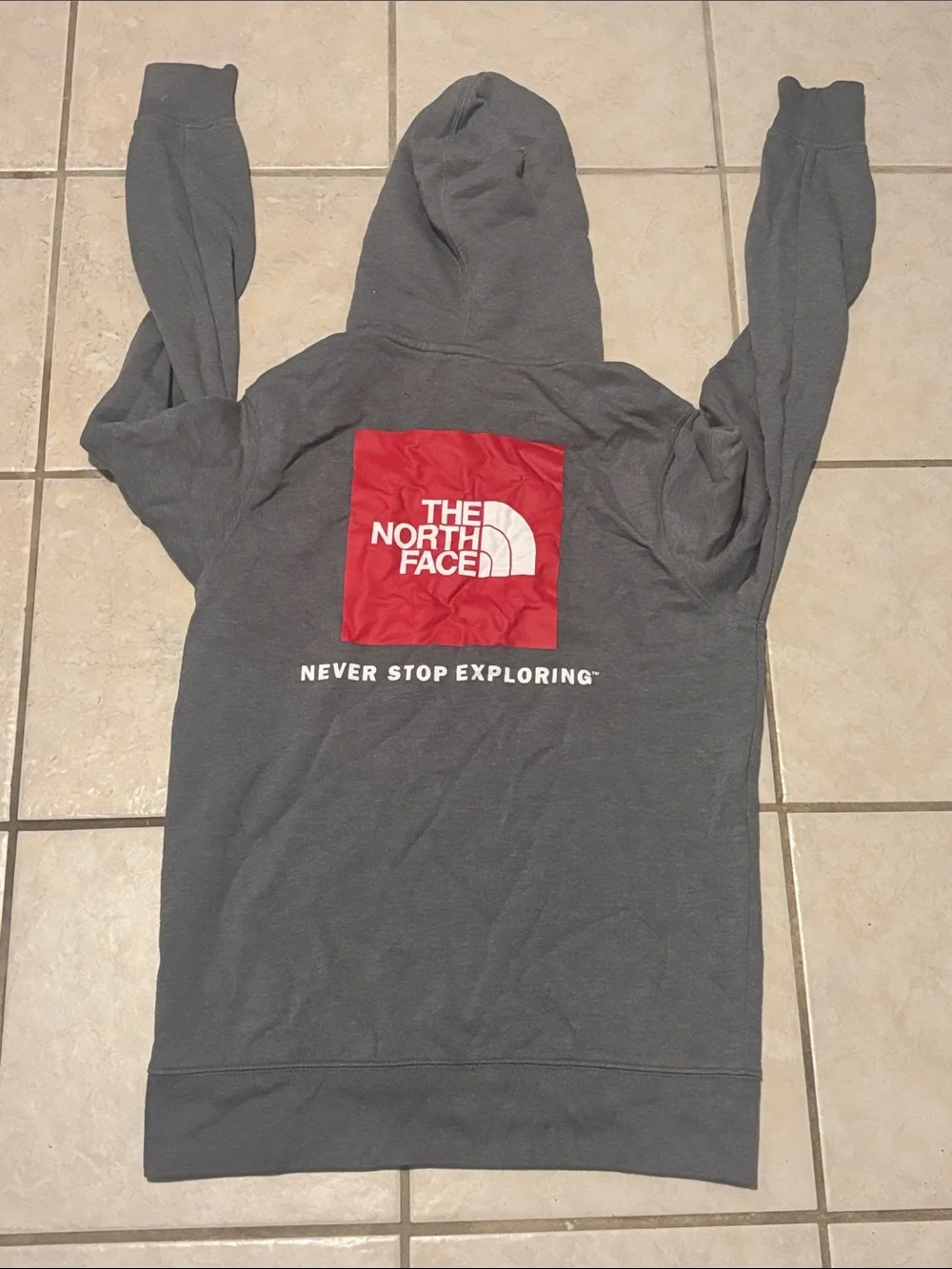 The North Face Men's Zip-Up Hoodie - Charcoal Gray